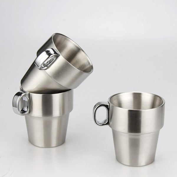 Stainless Steel Espresso Cup Set